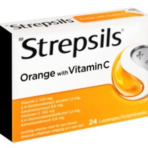 STREPSILS ORANGE WITH VITAMIN C 1.2MG ( 24 CANDY)