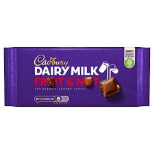 CADBURY DAIRY MILK FRUIT AND NUT MIX 110GM