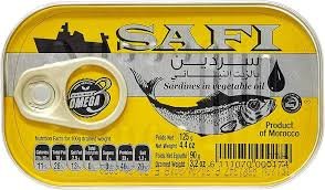 SAFI SARDINS IN VEGETABLE OIL 125GM