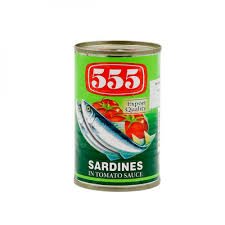 555 SARDINS IN TOMATO SAUCE 155GM