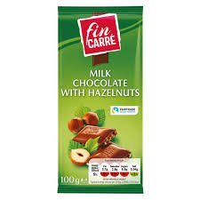 FIN CARRE MILK CHOCOLATE WITH NUTS 100GM