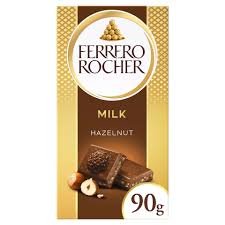 FERRERO ROCHER MILK HAZALENUT CHOCOLATE 90GM