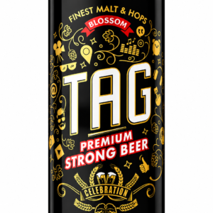 TAG PREMIUM STRONG BEER IN CAN 500ML WITH 8% ALC