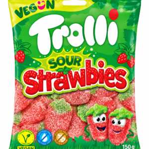 TROLLI SOUER STRAWBERRY  STRAP 100GM