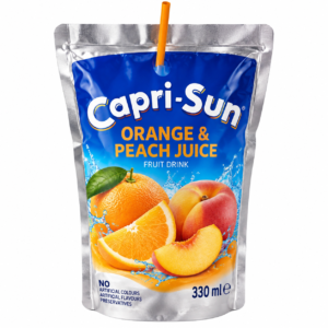 CAPRI -SUN ORANGE & PEACH JUICE 330ML
