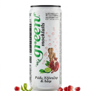 Green Mocktails Ginger,lemon,pomegranate mix 330ml