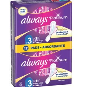 Always Platinum Day & Night Sanitary Pads Size 3, 12 pieces